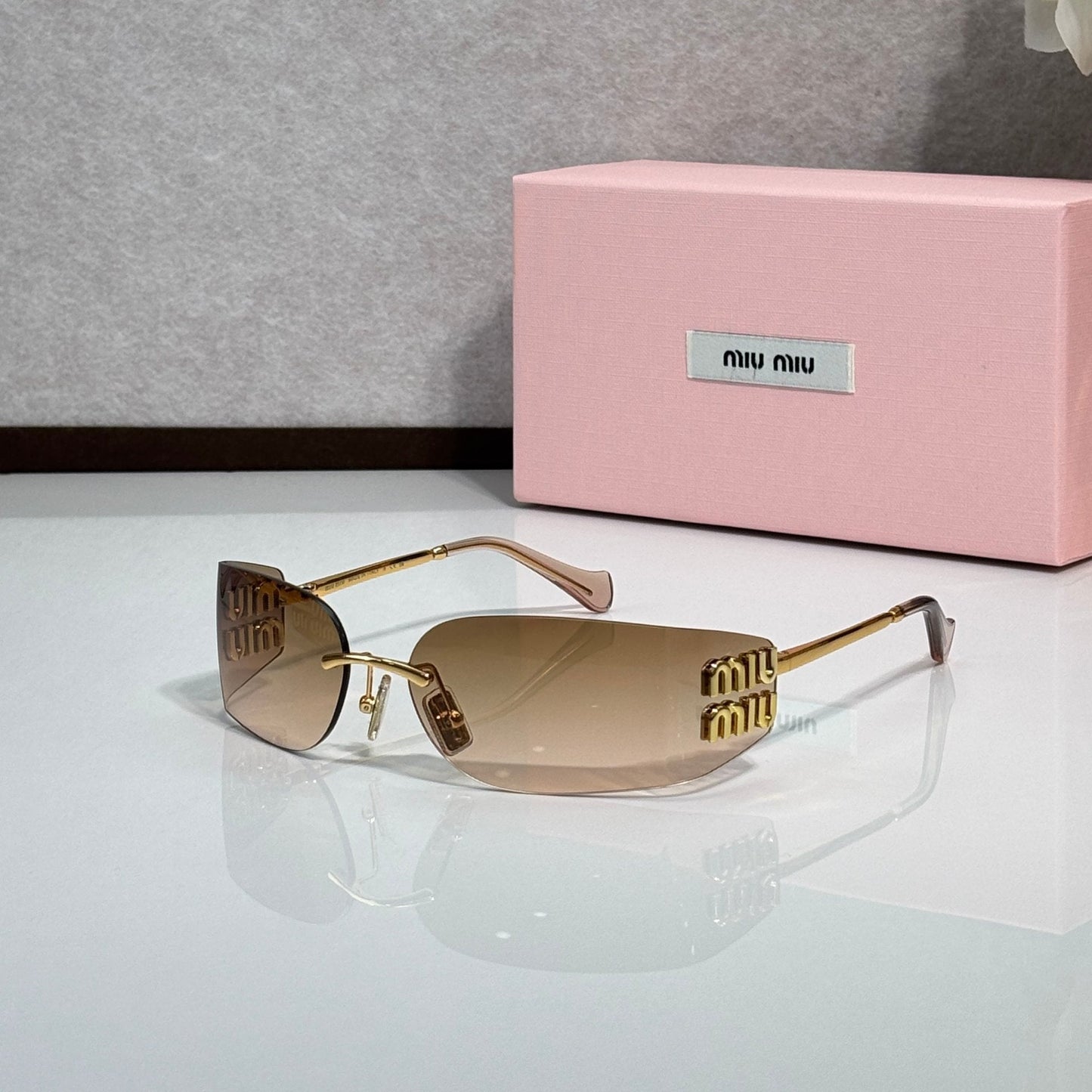 Myu Myu Rimless Noir - Vichyluxury