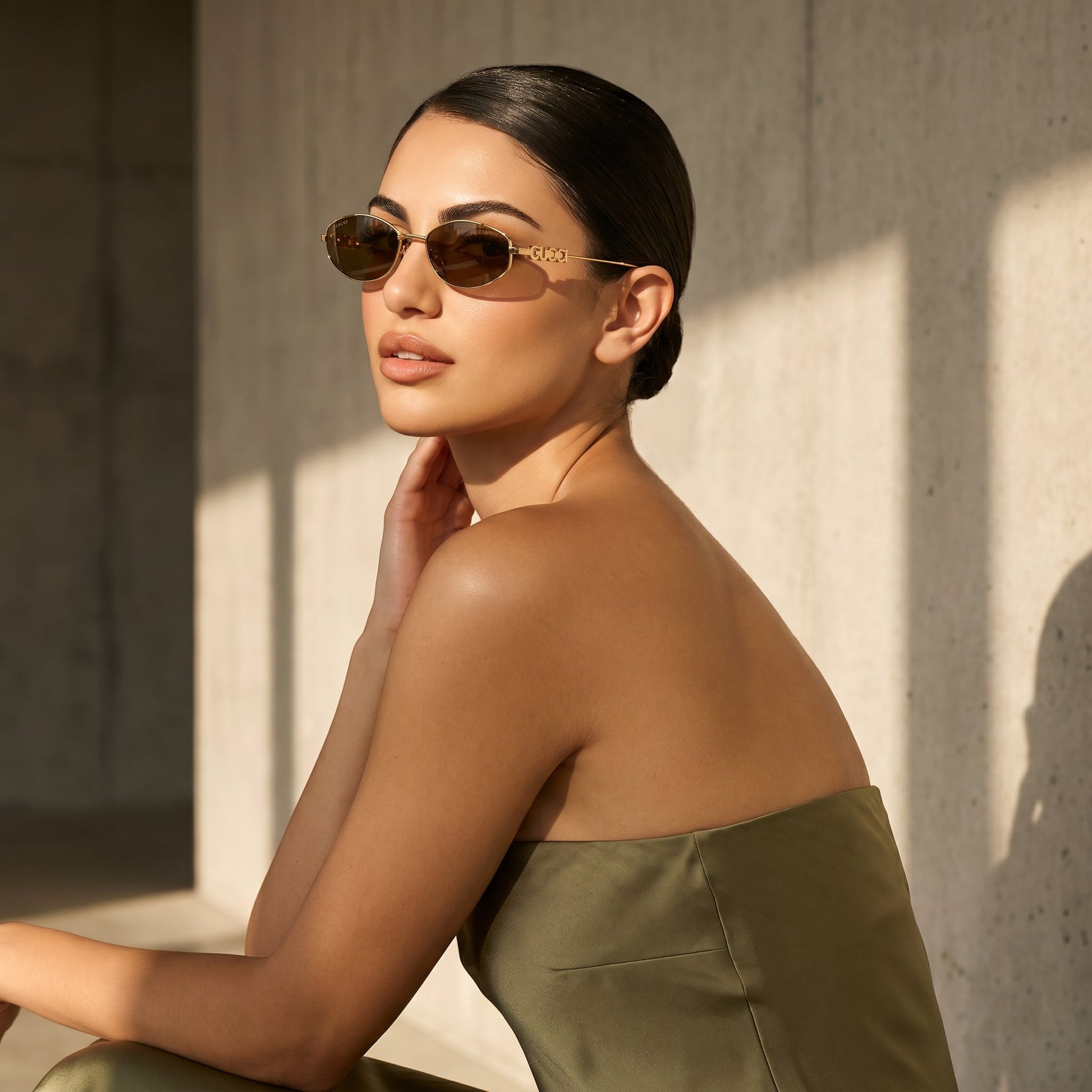 Guci Gold Oval - Vichyluxury