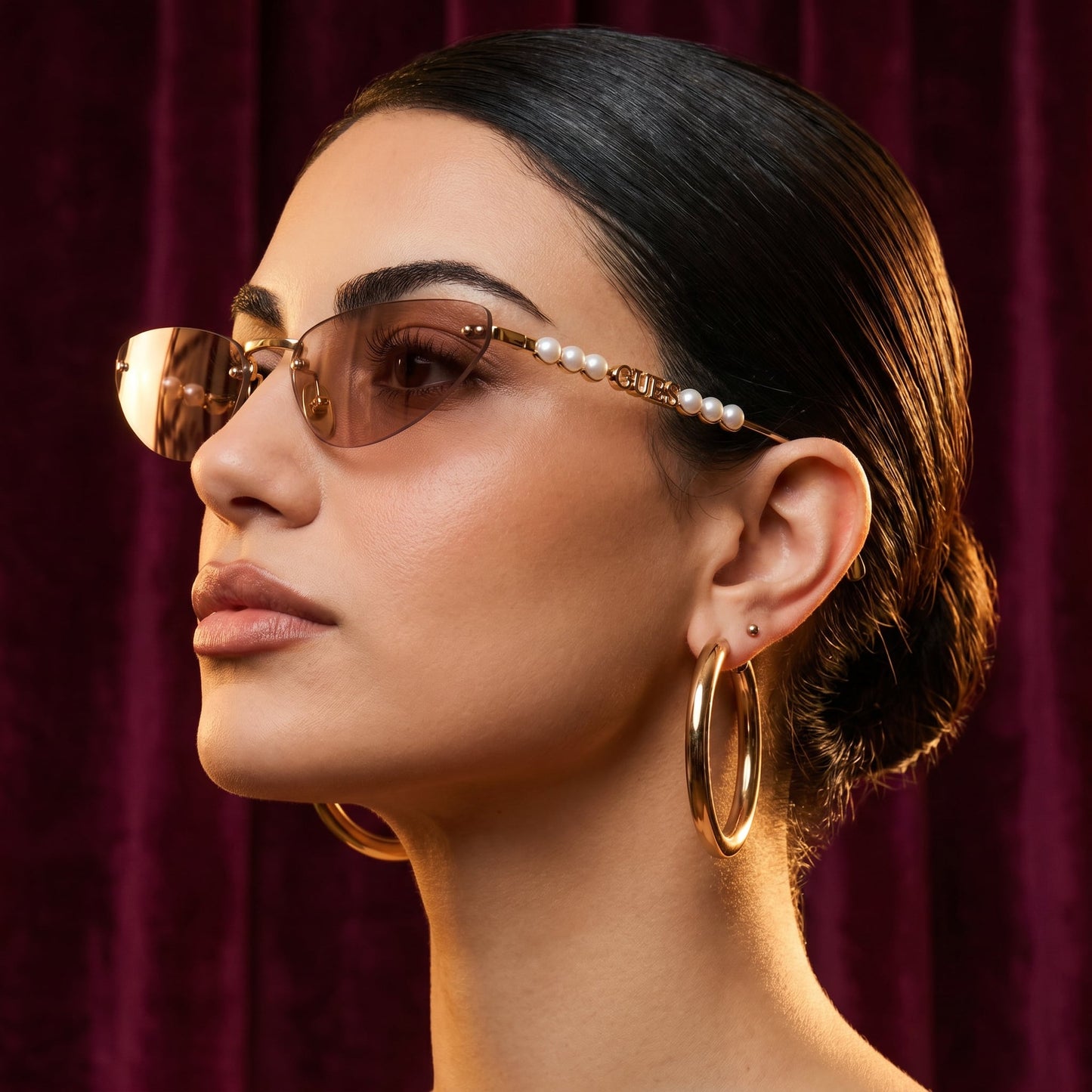 Guci Pearl Cat - Eye - Vichyluxury