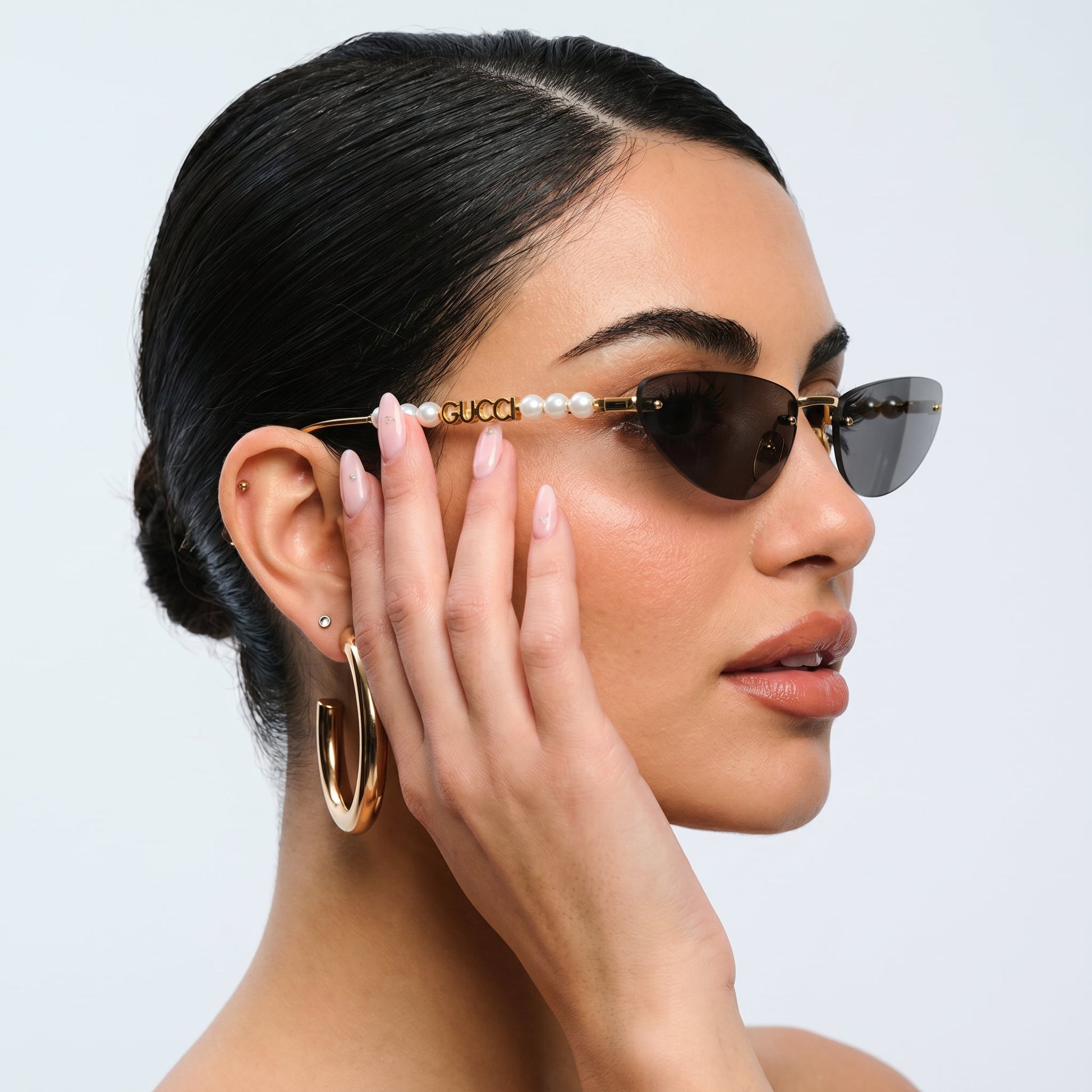 Guci Pearl Cat - Eye - Vichyluxury