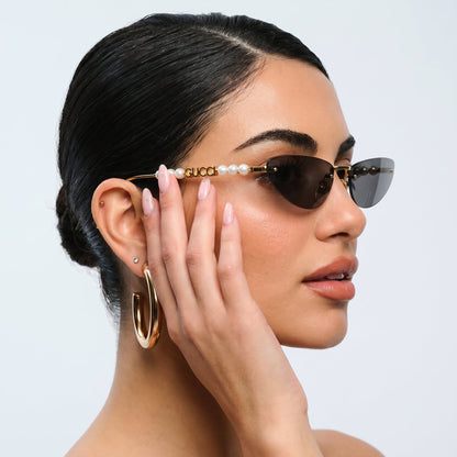 Guci Pearl Cat - Eye - Vichyluxury