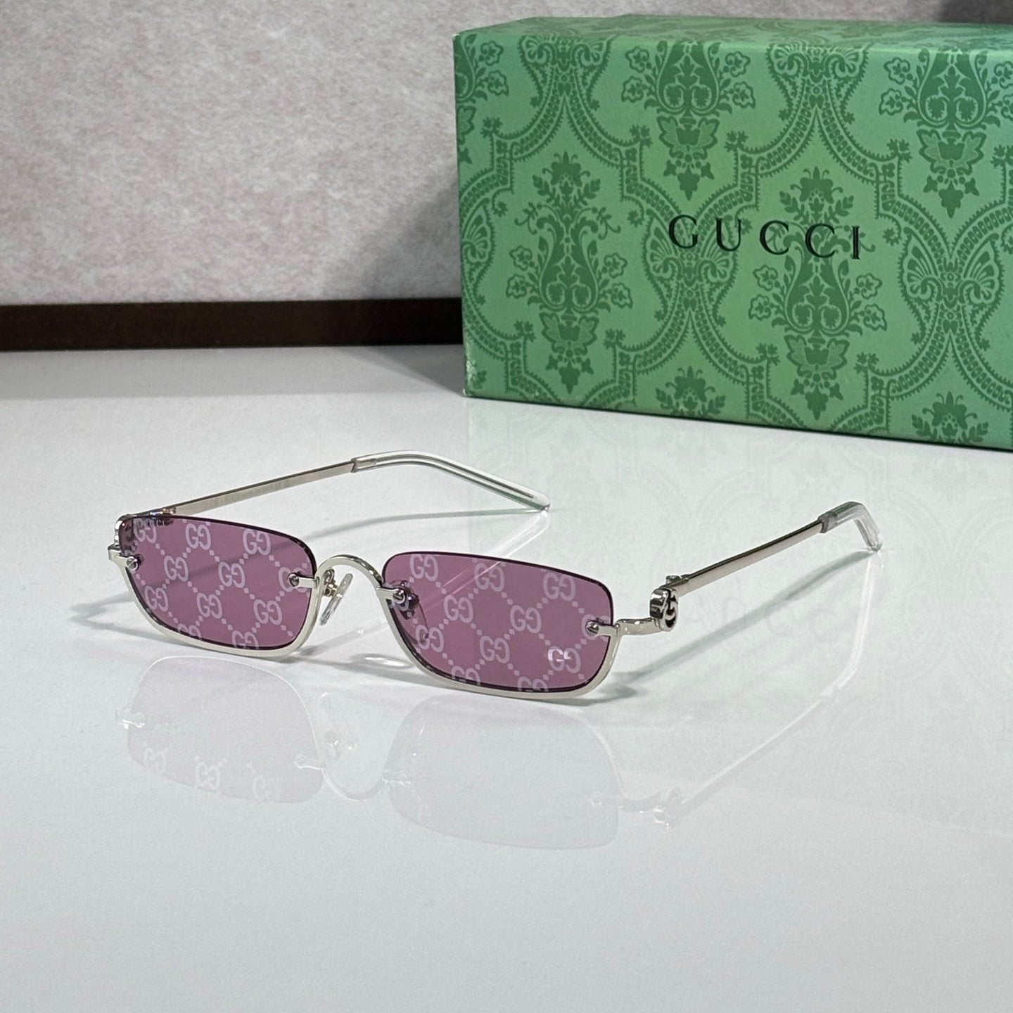 Guci Rimless Rectangle - Vichyluxury