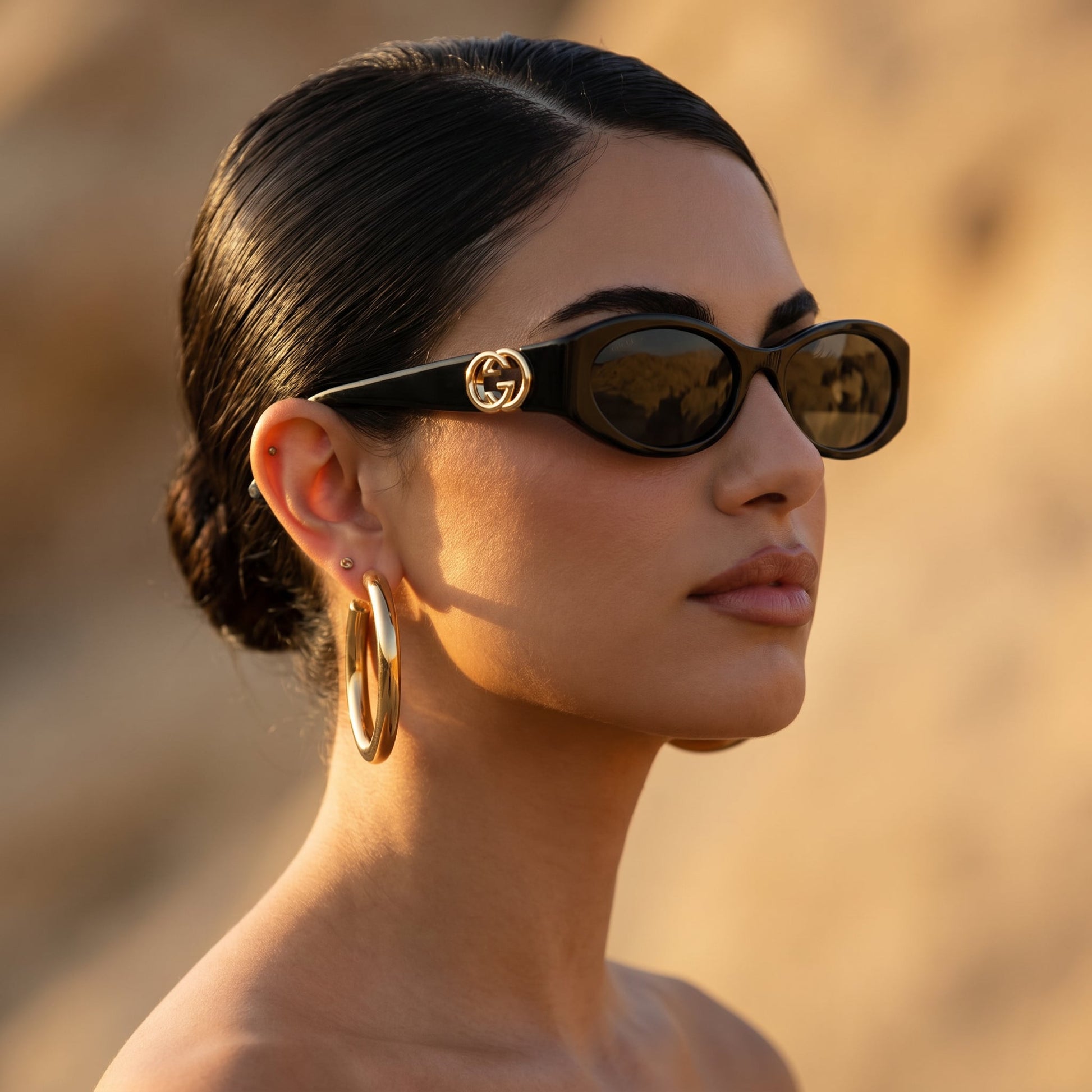 Guci Signature Oval - Vichyluxury