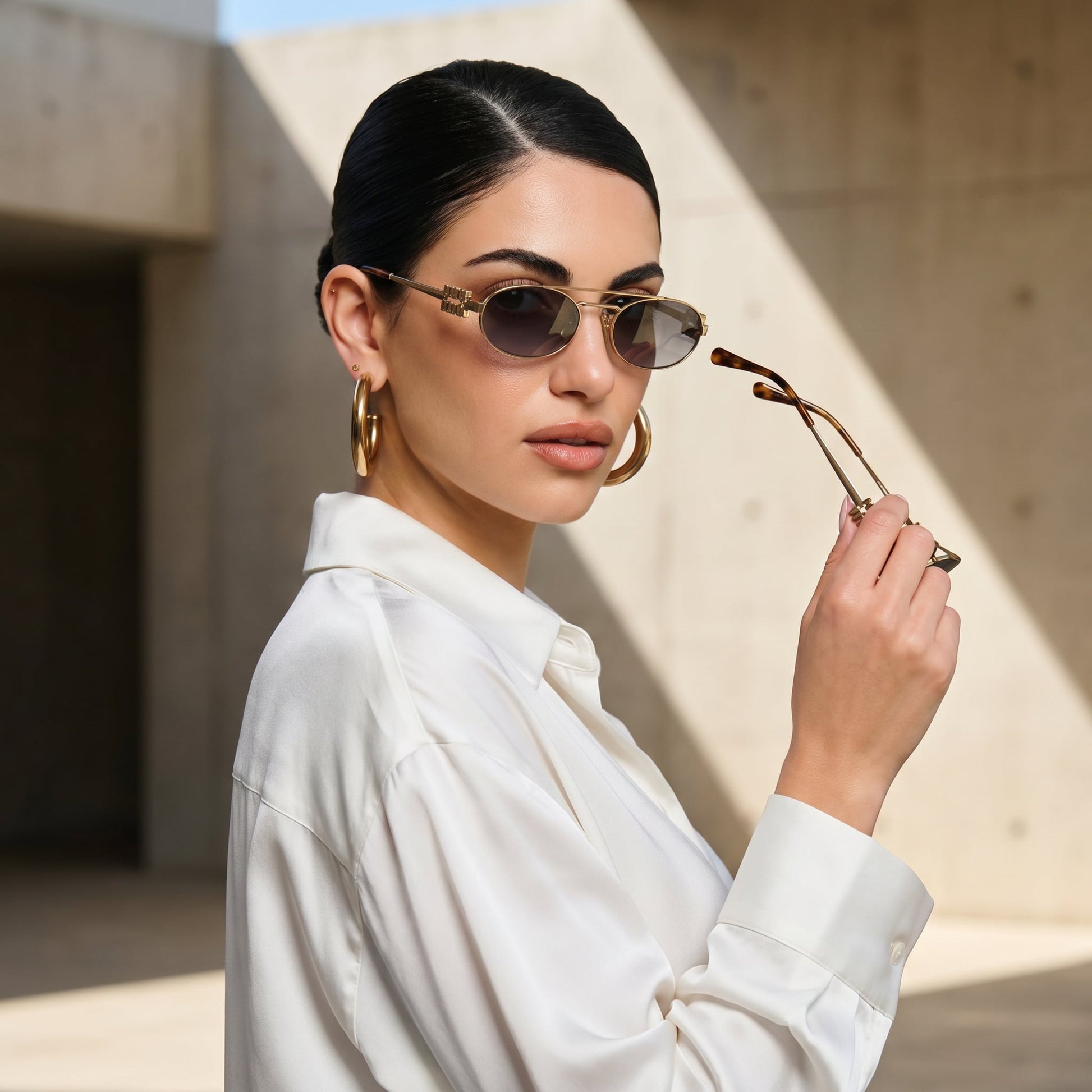 Myu Myu Aviator Oval - Vichyluxury