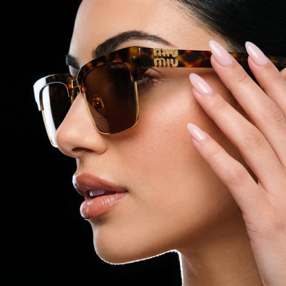 Myu Myu Clubmaster Tortoise - Vichyluxury