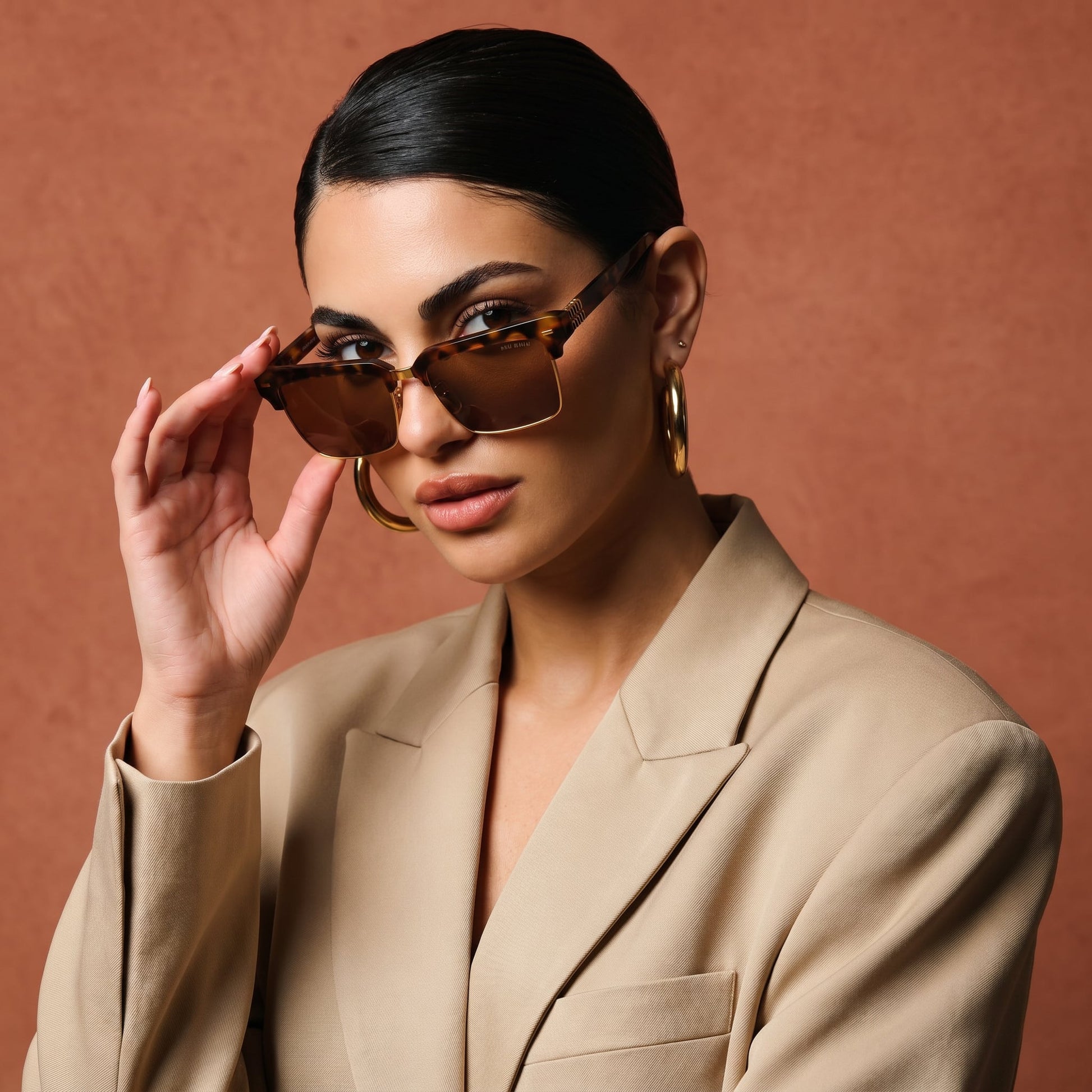 Myu Myu Clubmaster Tortoise - Vichyluxury