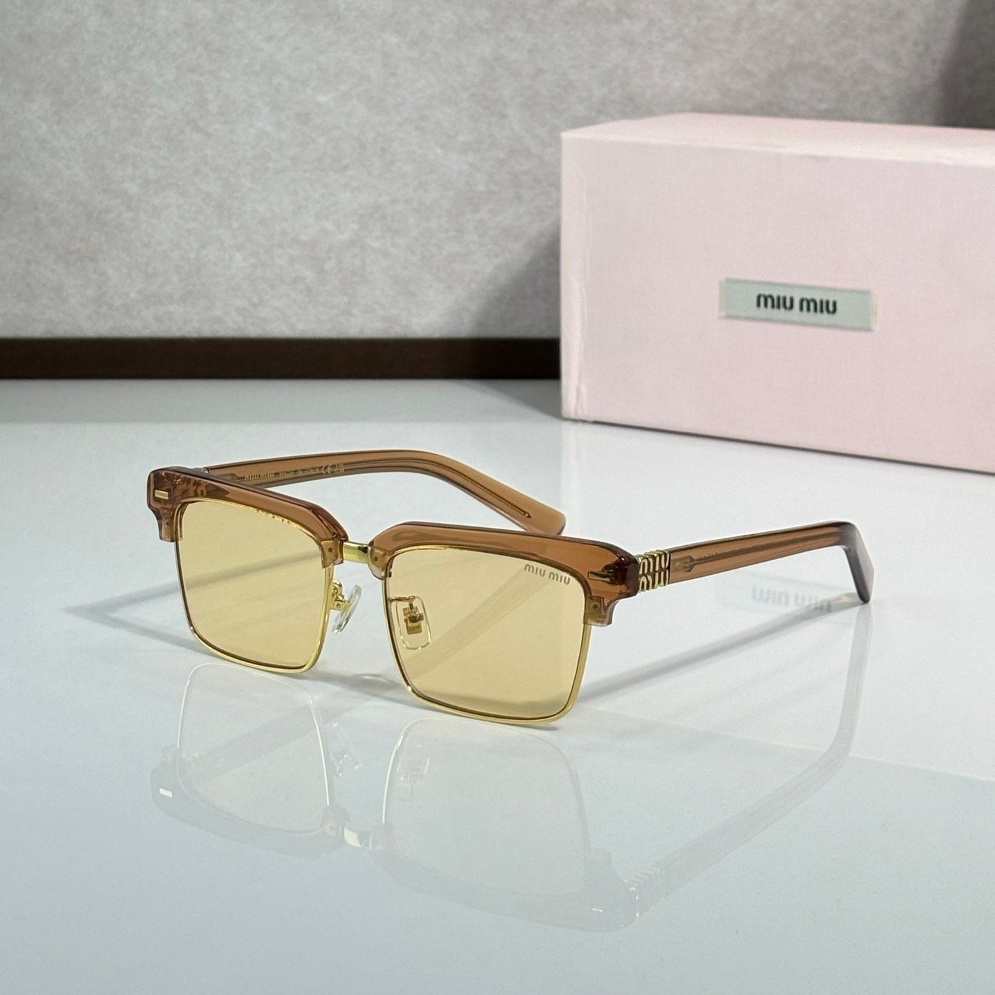 Myu Myu Clubmaster Tortoise - Vichyluxury