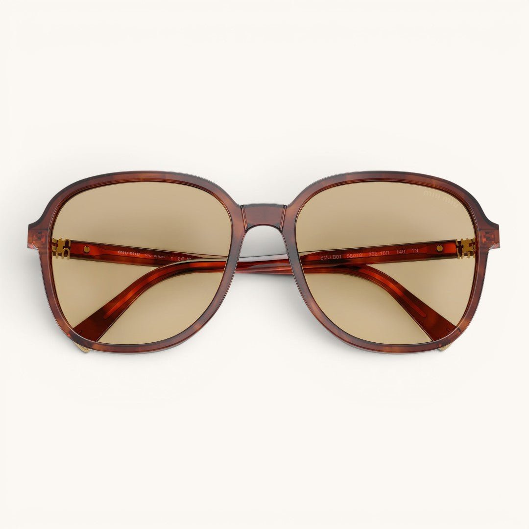 Myu Myu Retro Oversize Tortoise - Vichyluxury