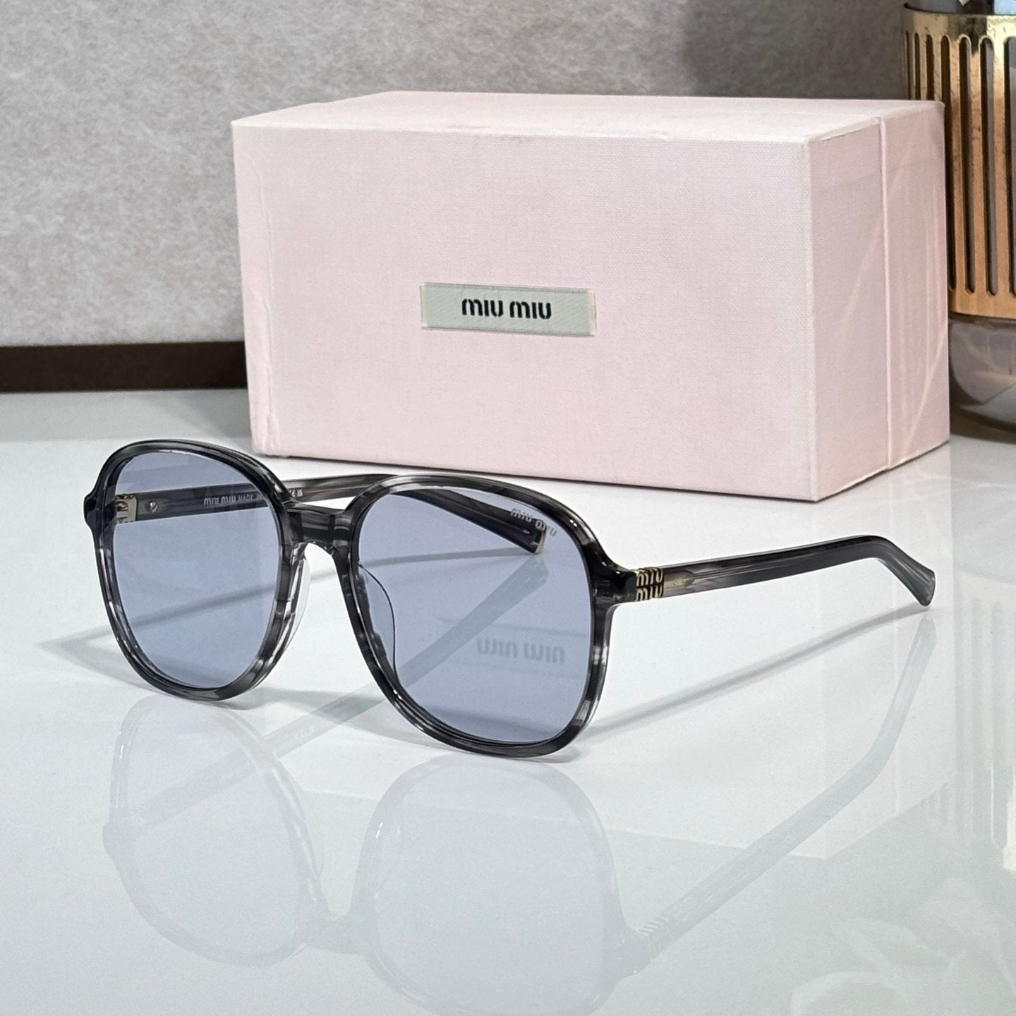 Myu Myu Retro Oversize Tortoise - Vichyluxury