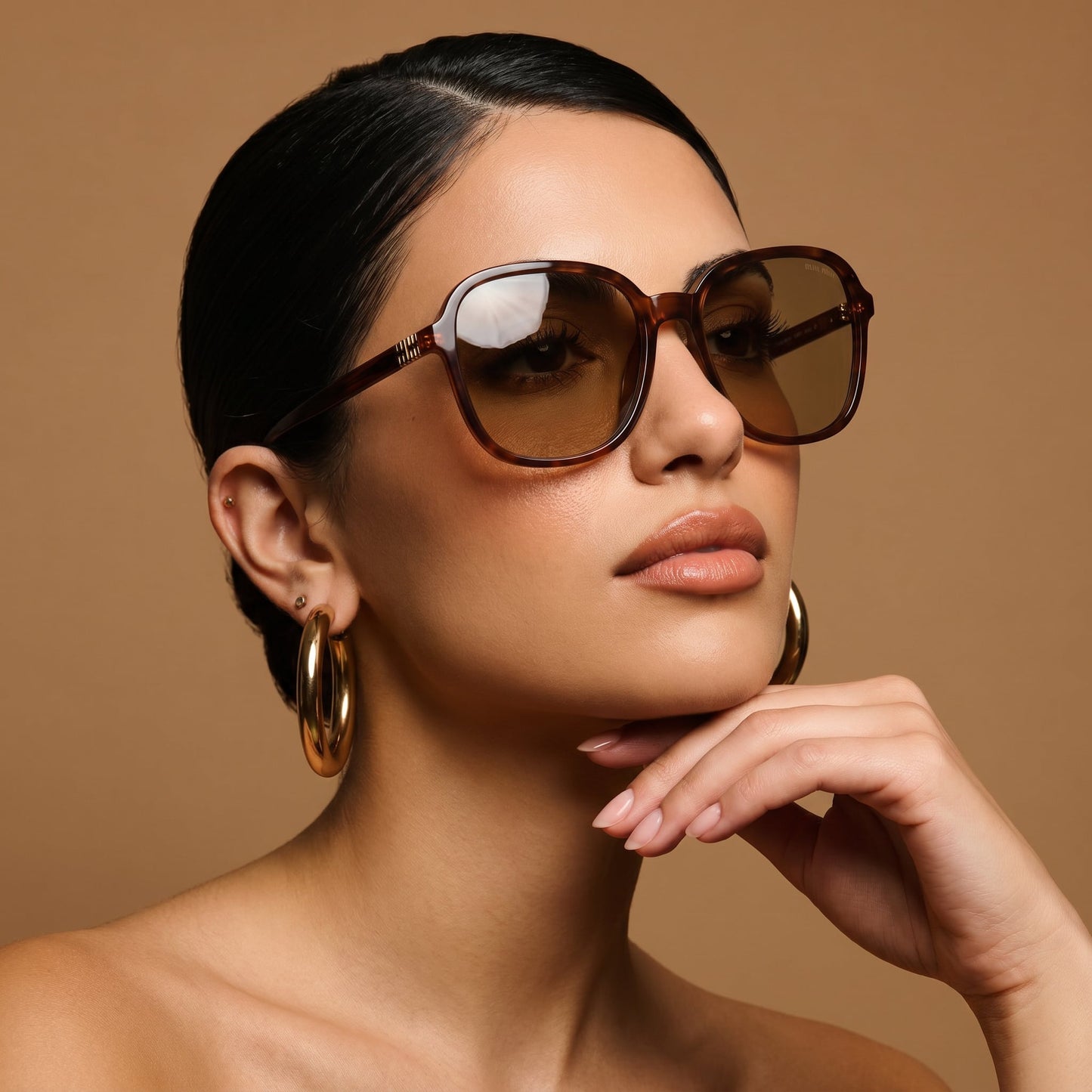 Myu Myu Retro Oversize Tortoise - Vichyluxury