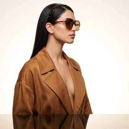 Myu Myu Retro Oversize Tortoise - Vichyluxury