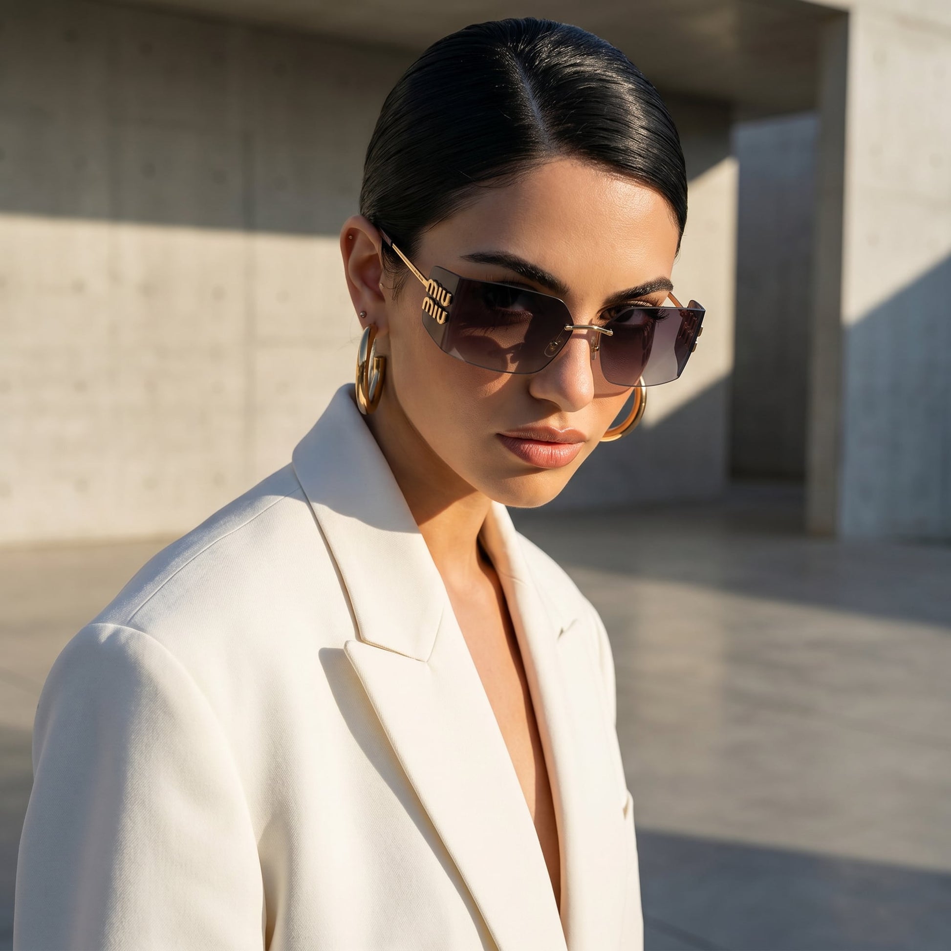 Myu Myu Rimless Icon - Vichyluxury