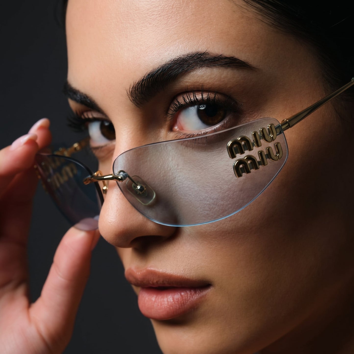Myu Myu Rimless Noir - Vichyluxury