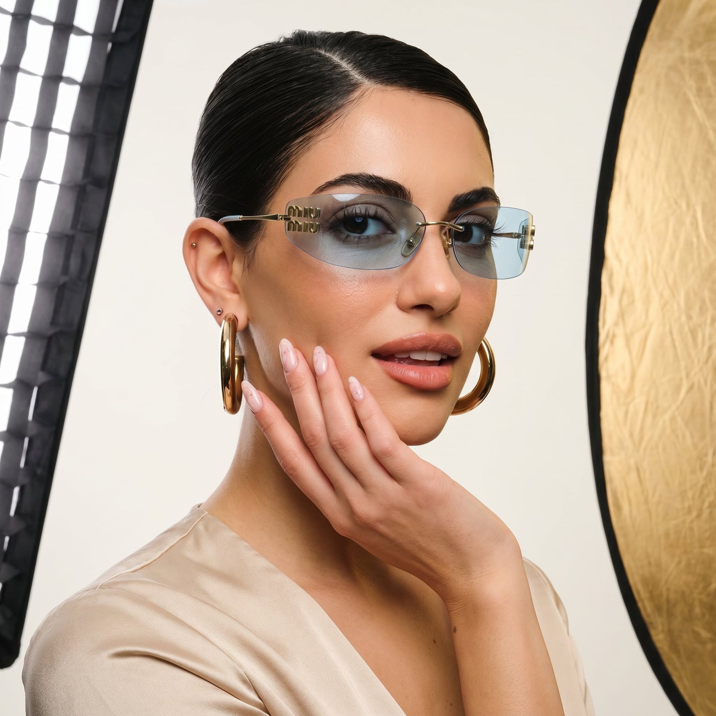 Myu Myu Rimless Noir - Vichyluxury