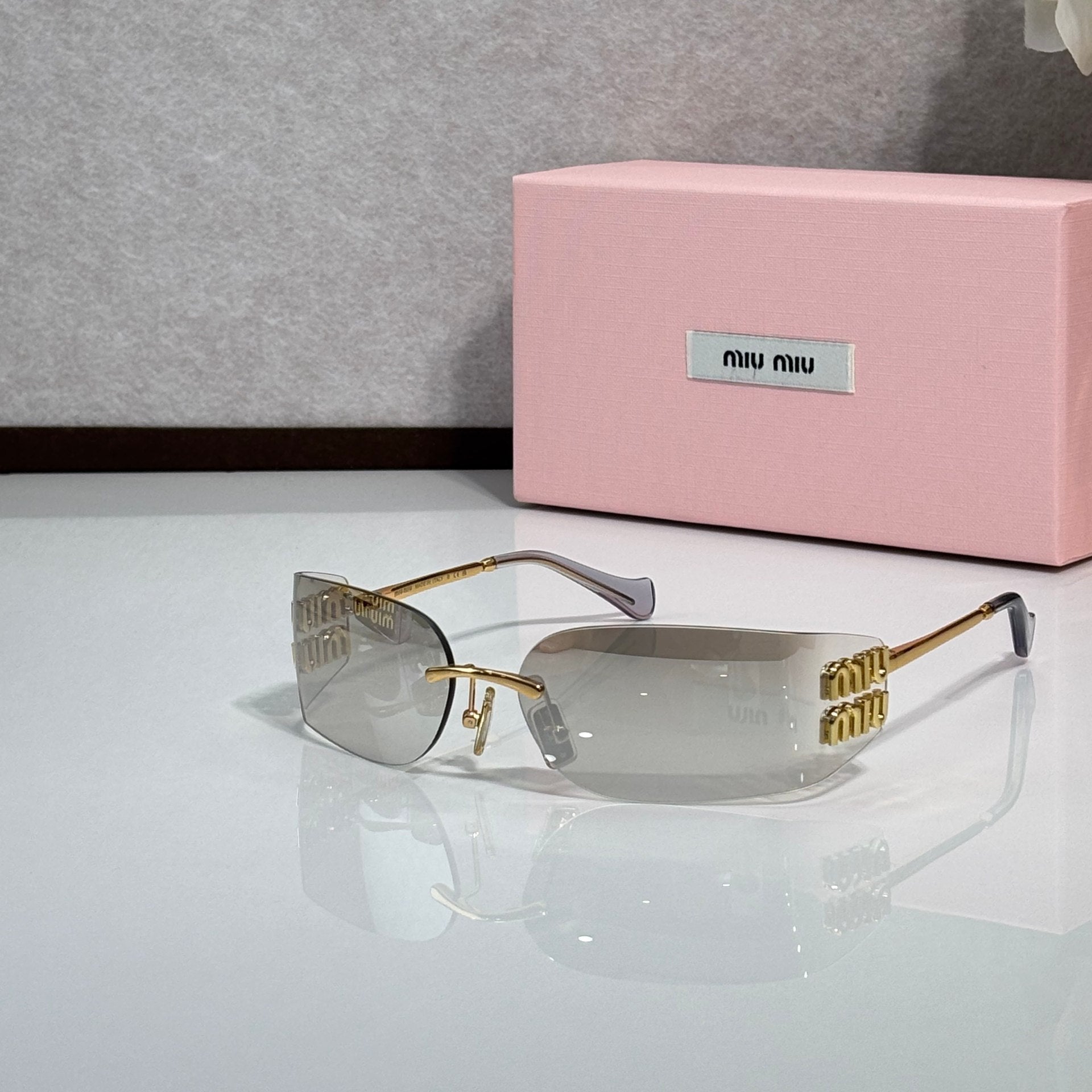 Myu Myu Rimless Noir - Vichyluxury