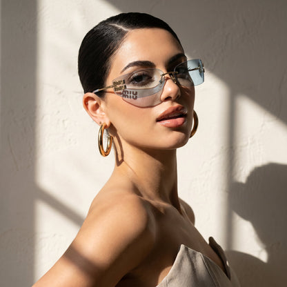 Myu Myu Rimless Noir - Vichyluxury