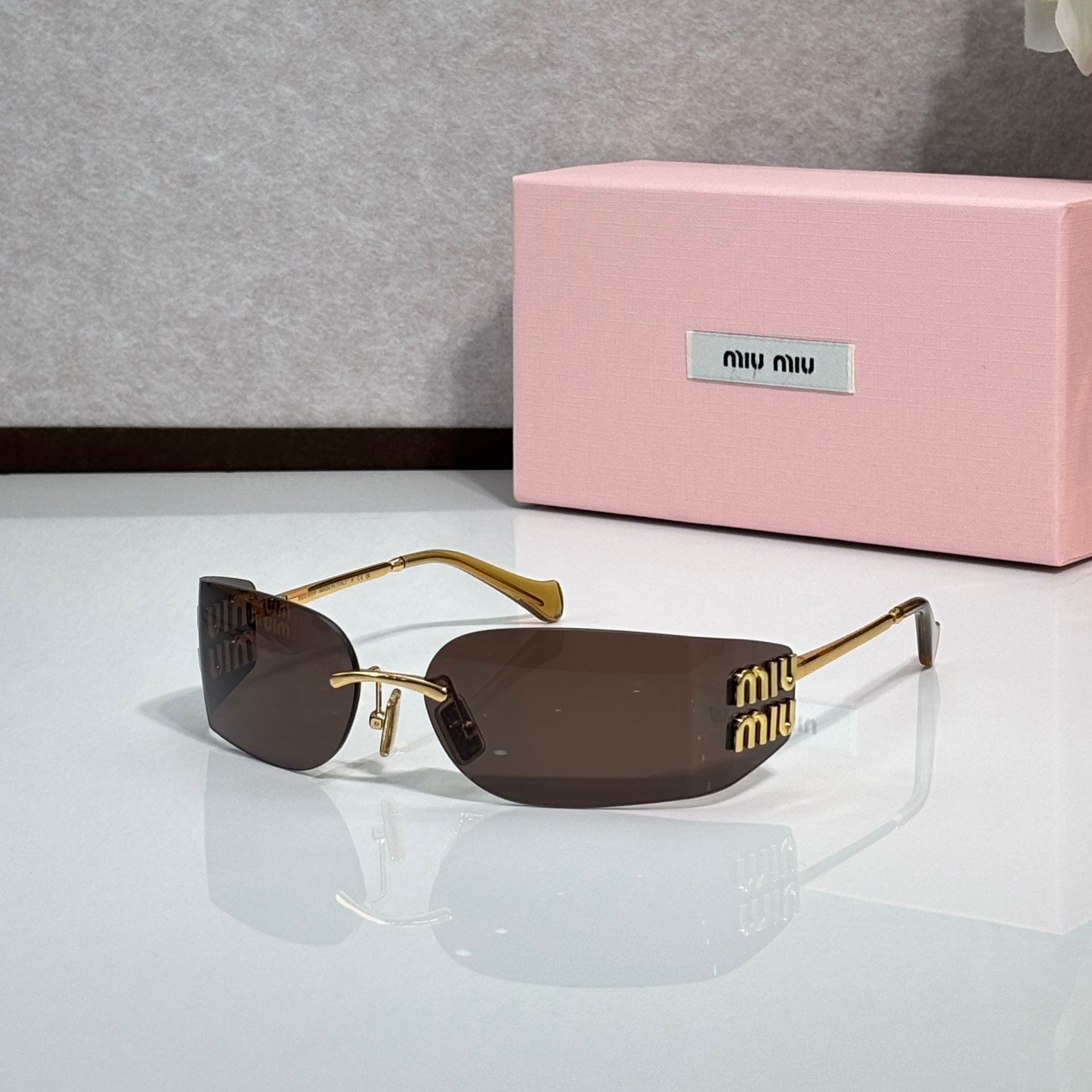 Myu Myu Rimless Noir - Vichyluxury