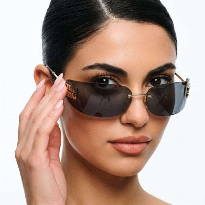 Myu Myu Rimless Noir - Vichyluxury