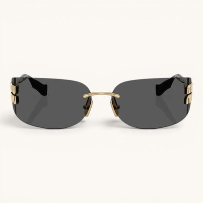 Myu Myu Rimless Noir - Vichyluxury