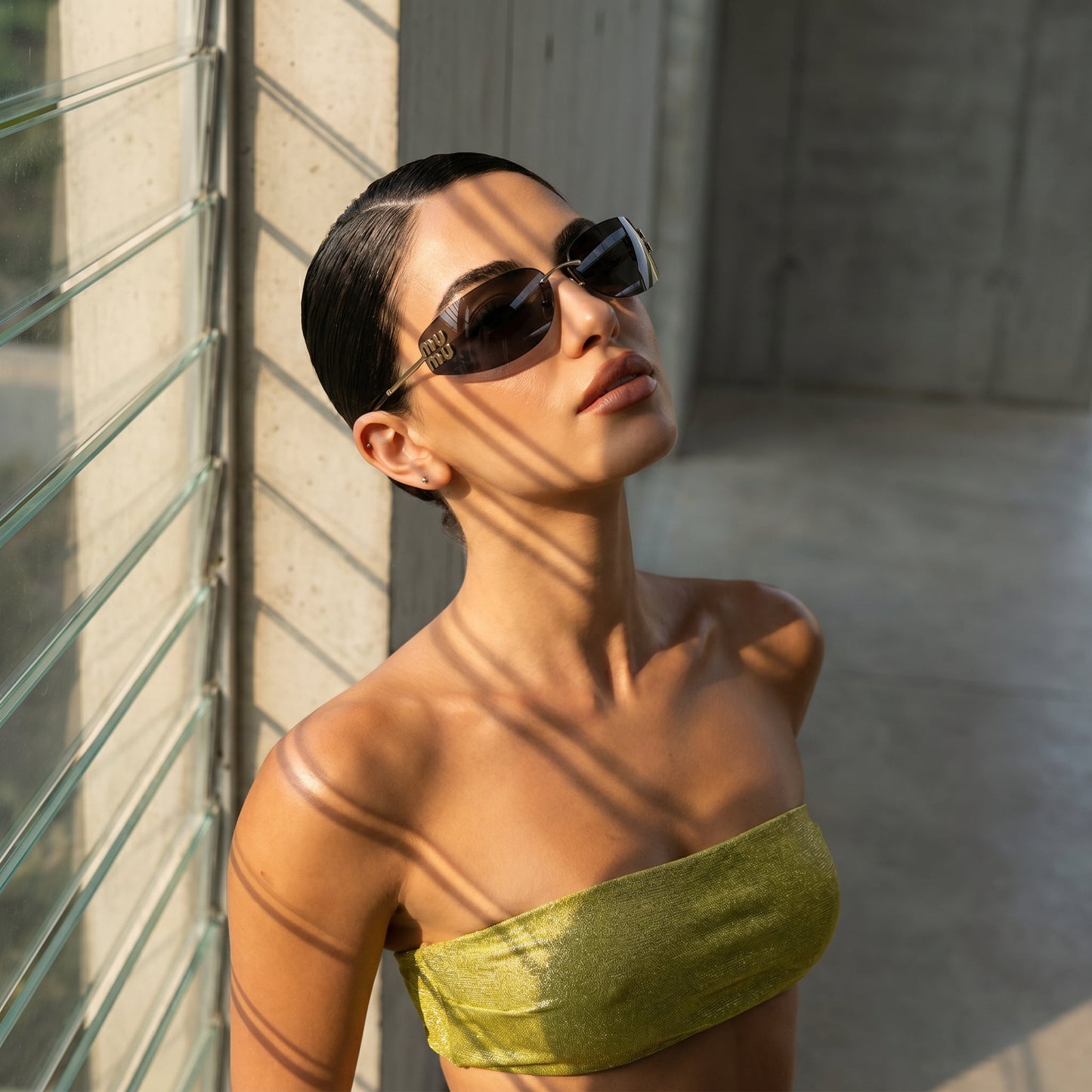 Myu Myu Rimless Noir - Vichyluxury
