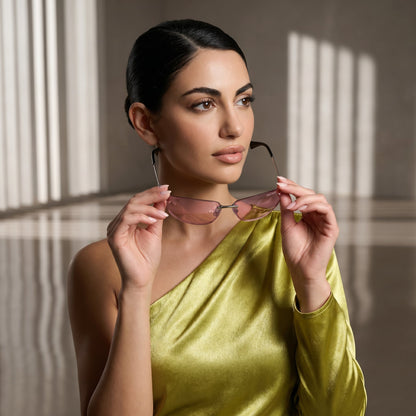 Myu Myu Rimless Shield - Vichyluxury