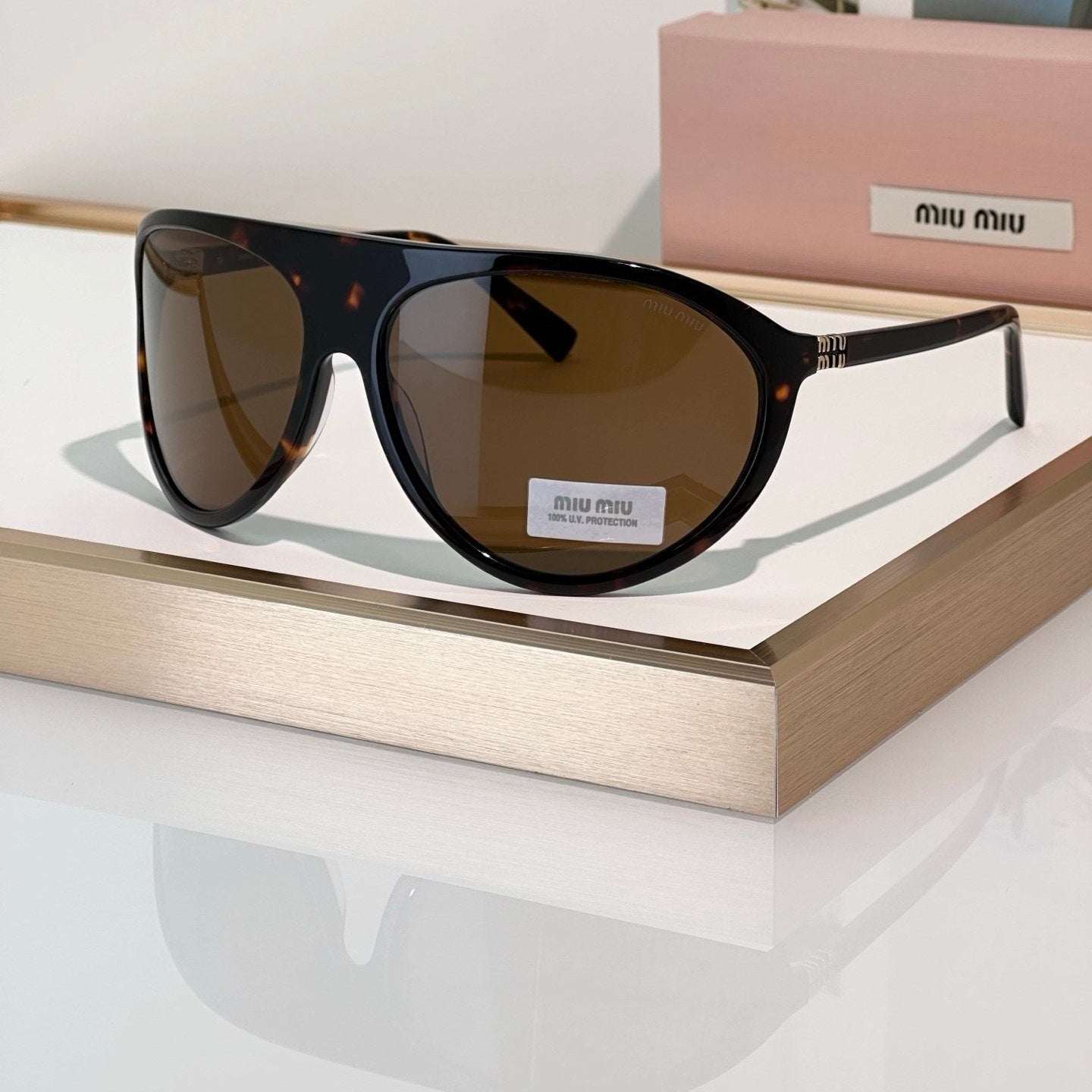 Myu Myu Shield Aviator - Vichyluxury