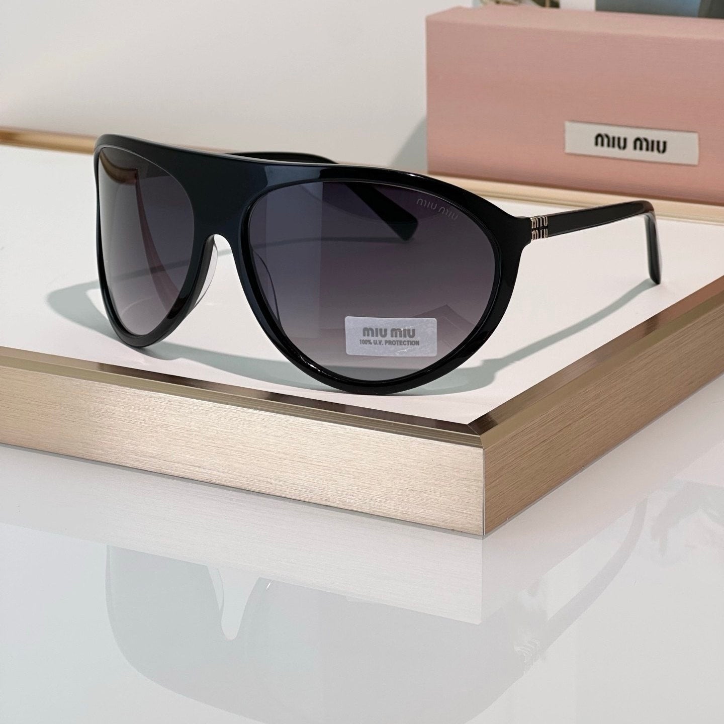 Myu Myu Shield Aviator - Vichyluxury