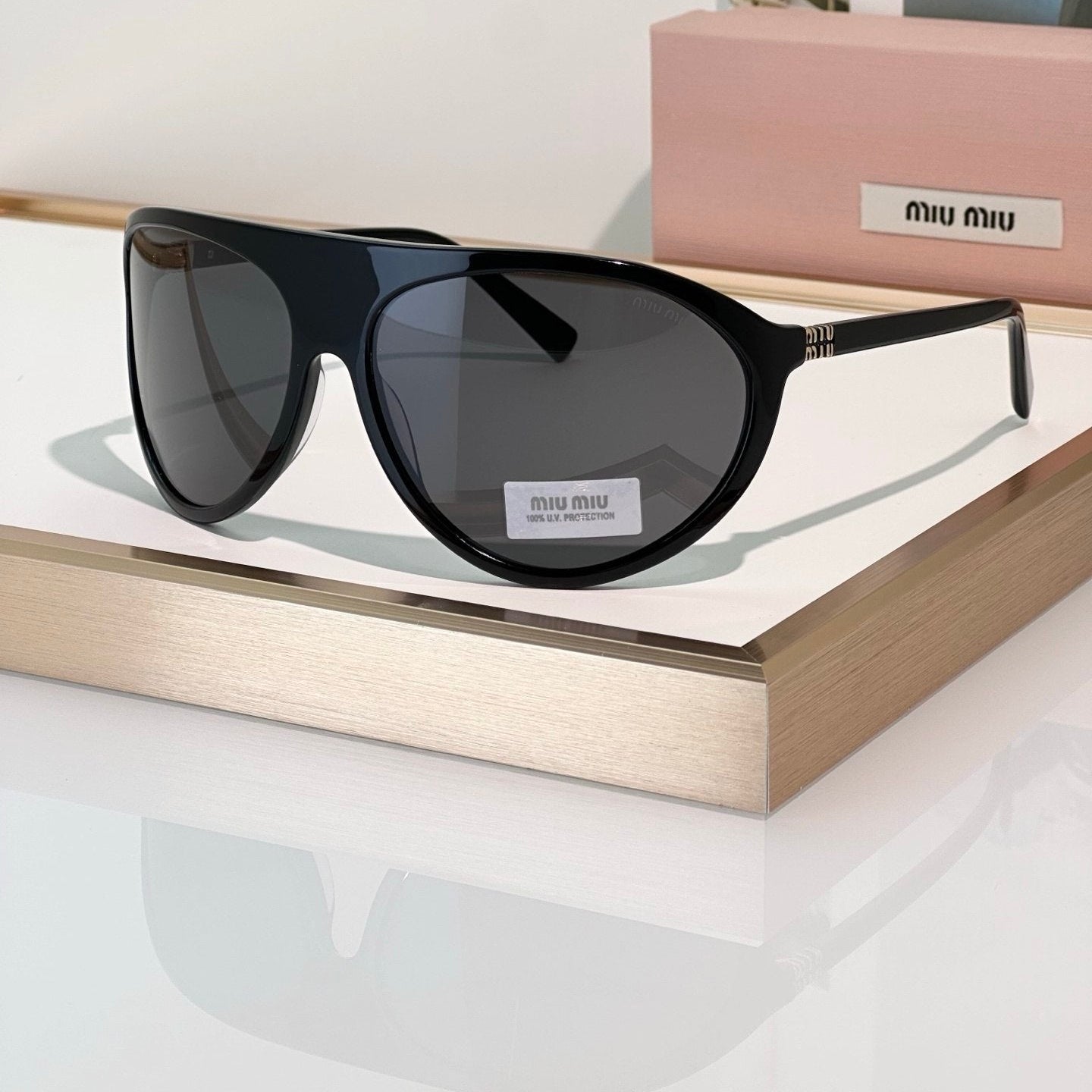 Myu Myu Shield Aviator - Vichyluxury