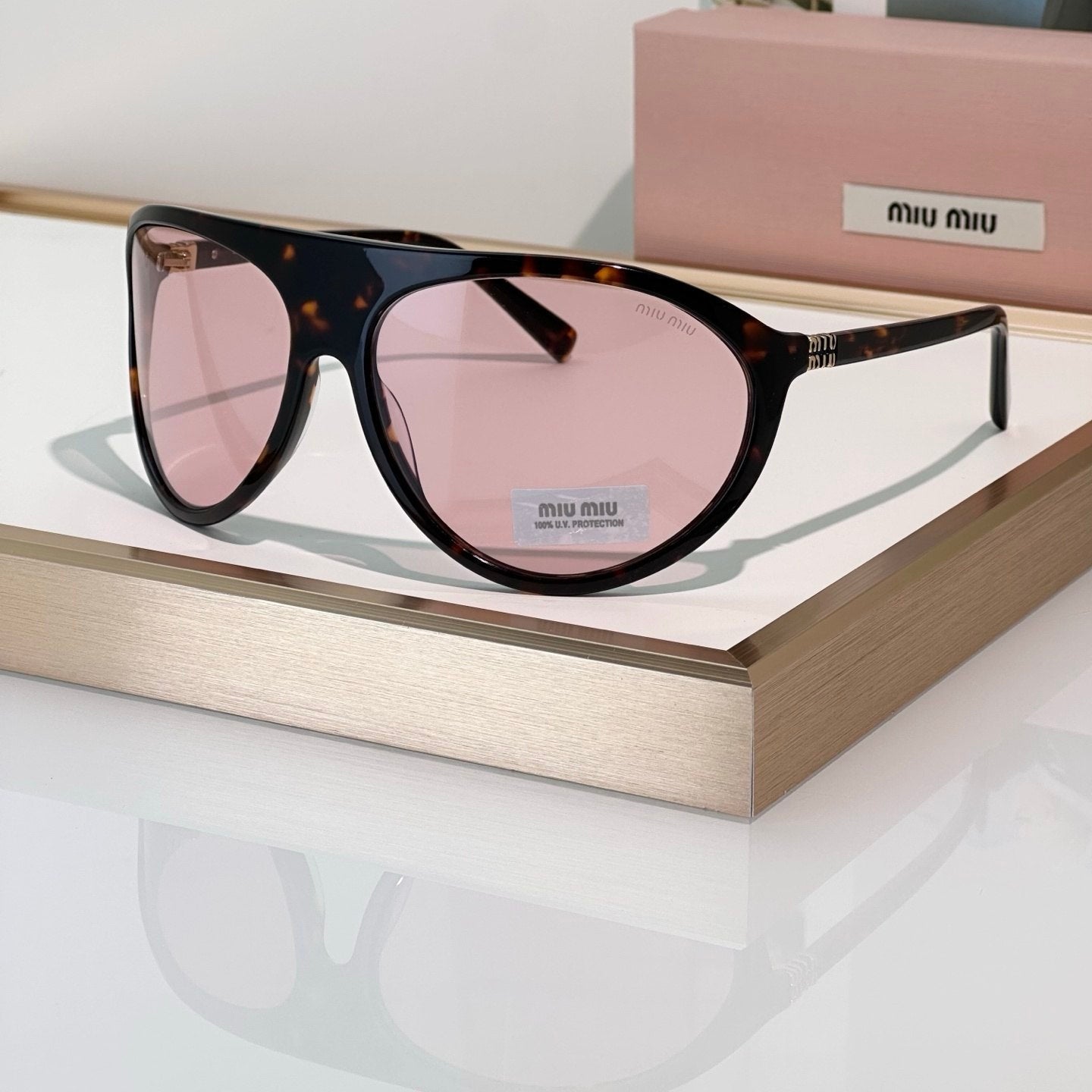 Myu Myu Shield Aviator - Vichyluxury