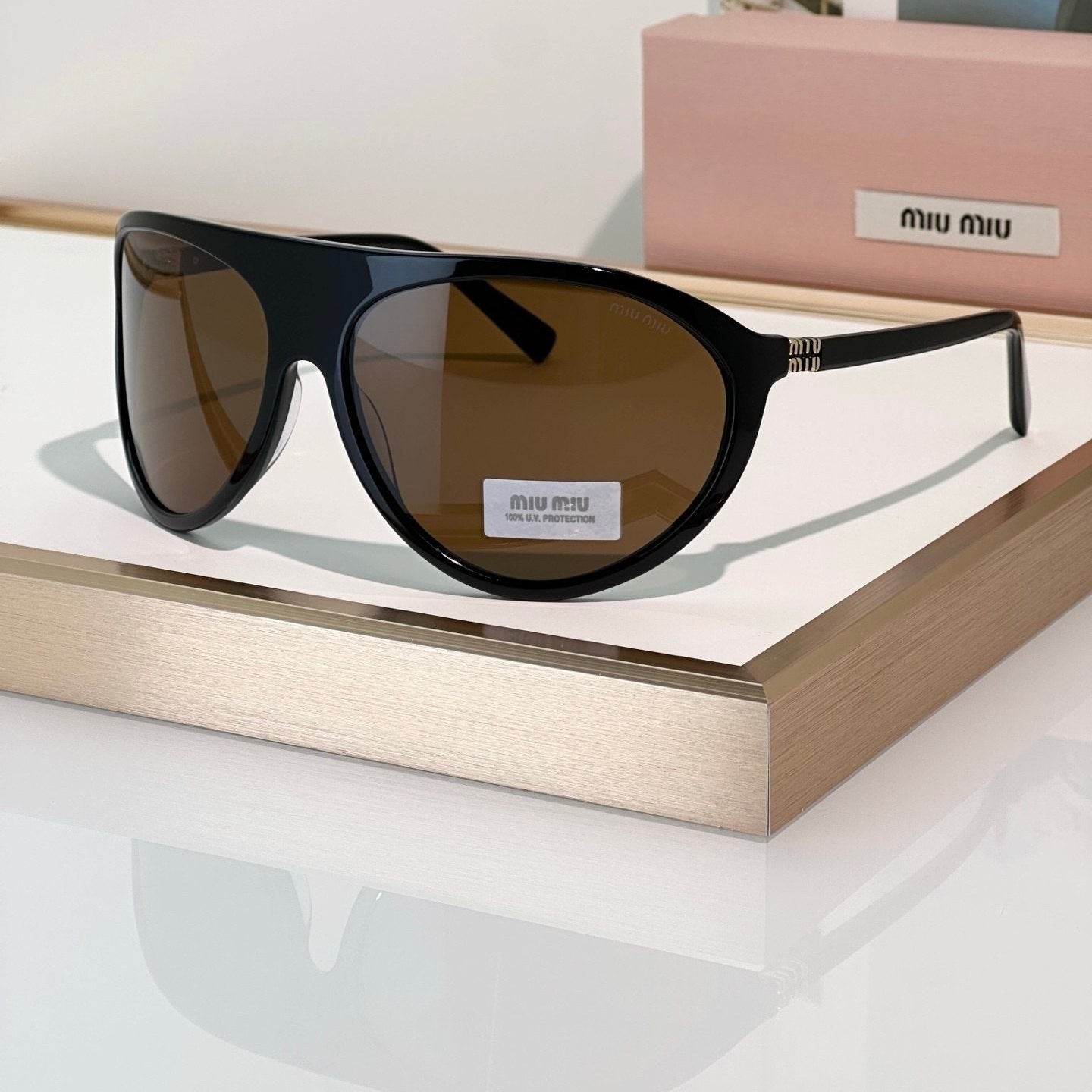 Myu Myu Shield Aviator - Vichyluxury