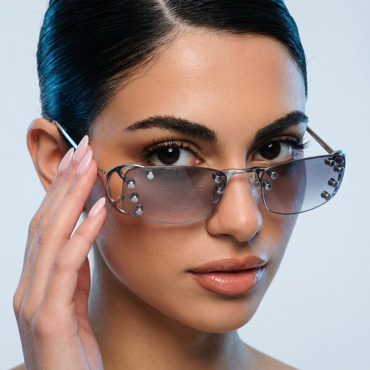 Prad Rimless Studded - Vichyluxury