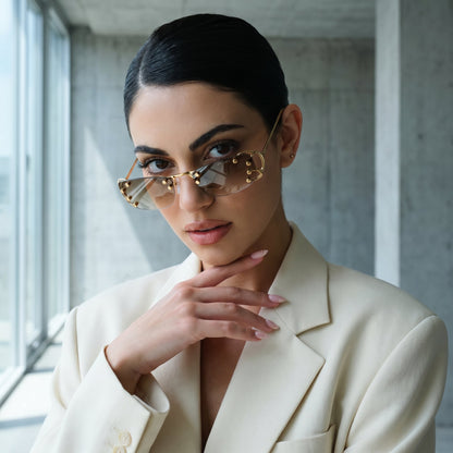 Prad Rimless Studded - Vichyluxury