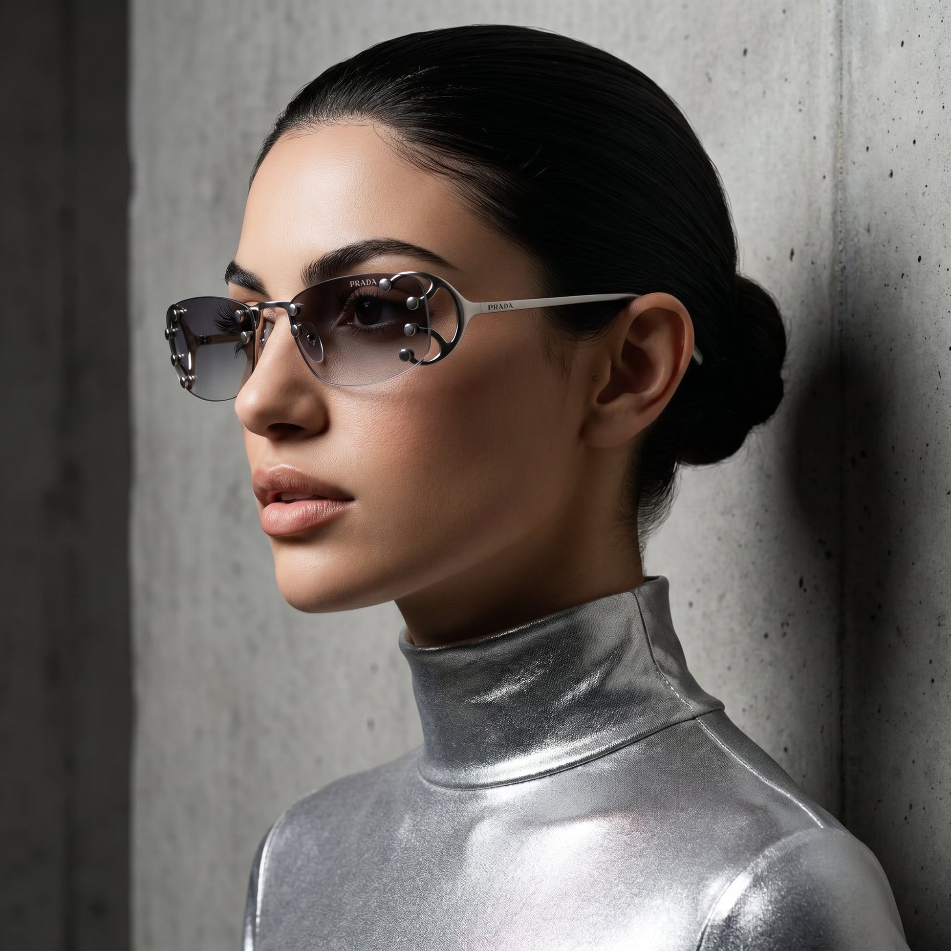 Prad Rimless Studded - Vichyluxury