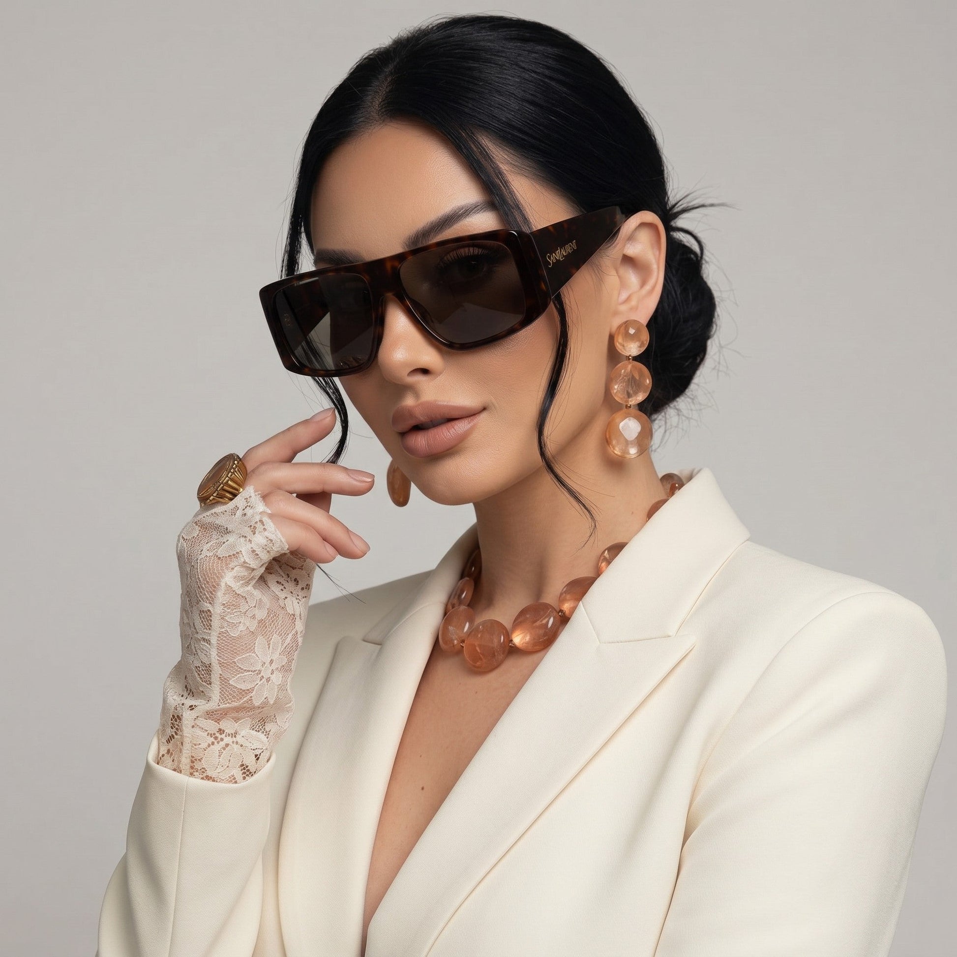 Sain Lauren Bold Shield - Vichyluxury