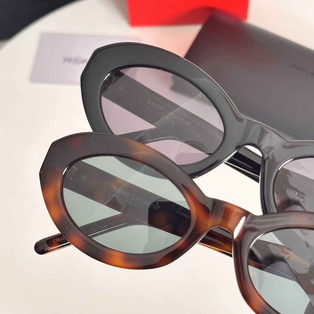 Sain Lauren Retro Oval Havana - Vichyluxury