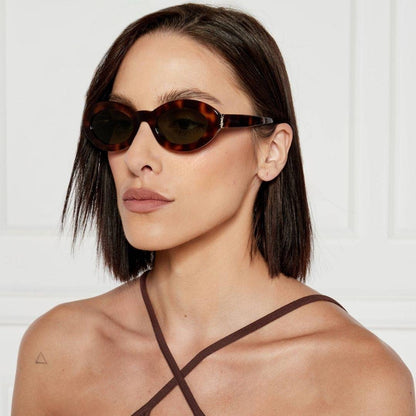Sain Lauren Retro Oval Havana - Vichyluxury