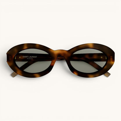 Sain Lauren Retro Oval Havana - Vichyluxury
