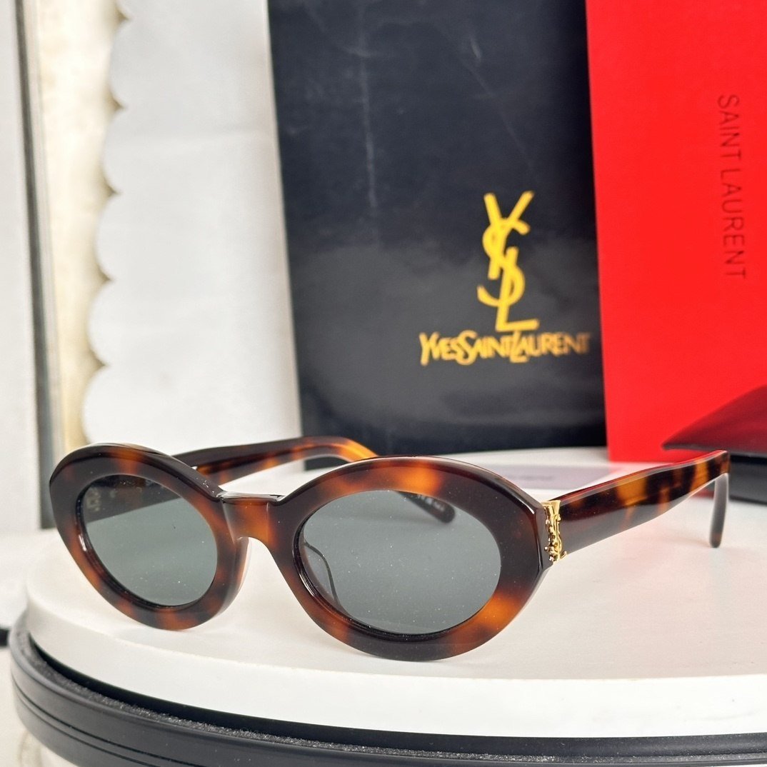 Sain Lauren Retro Oval Havana - Vichyluxury
