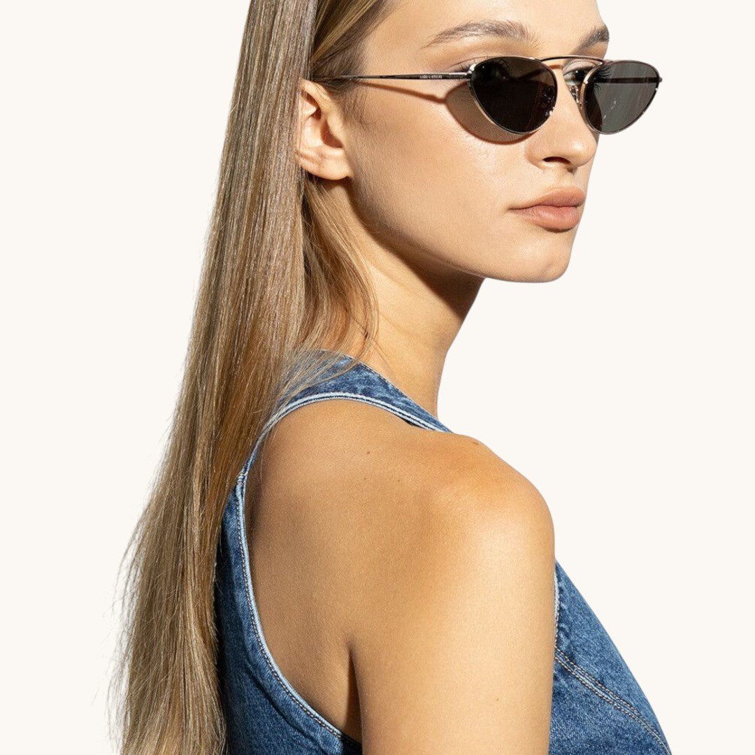 Sain Lauren Sleek Oval Aviator - Vichyluxury