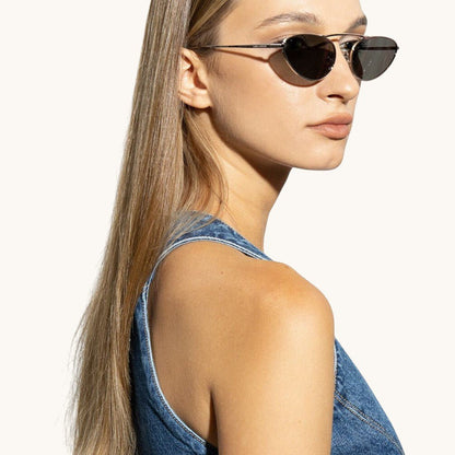 Sain Lauren Sleek Oval Aviator - Vichyluxury
