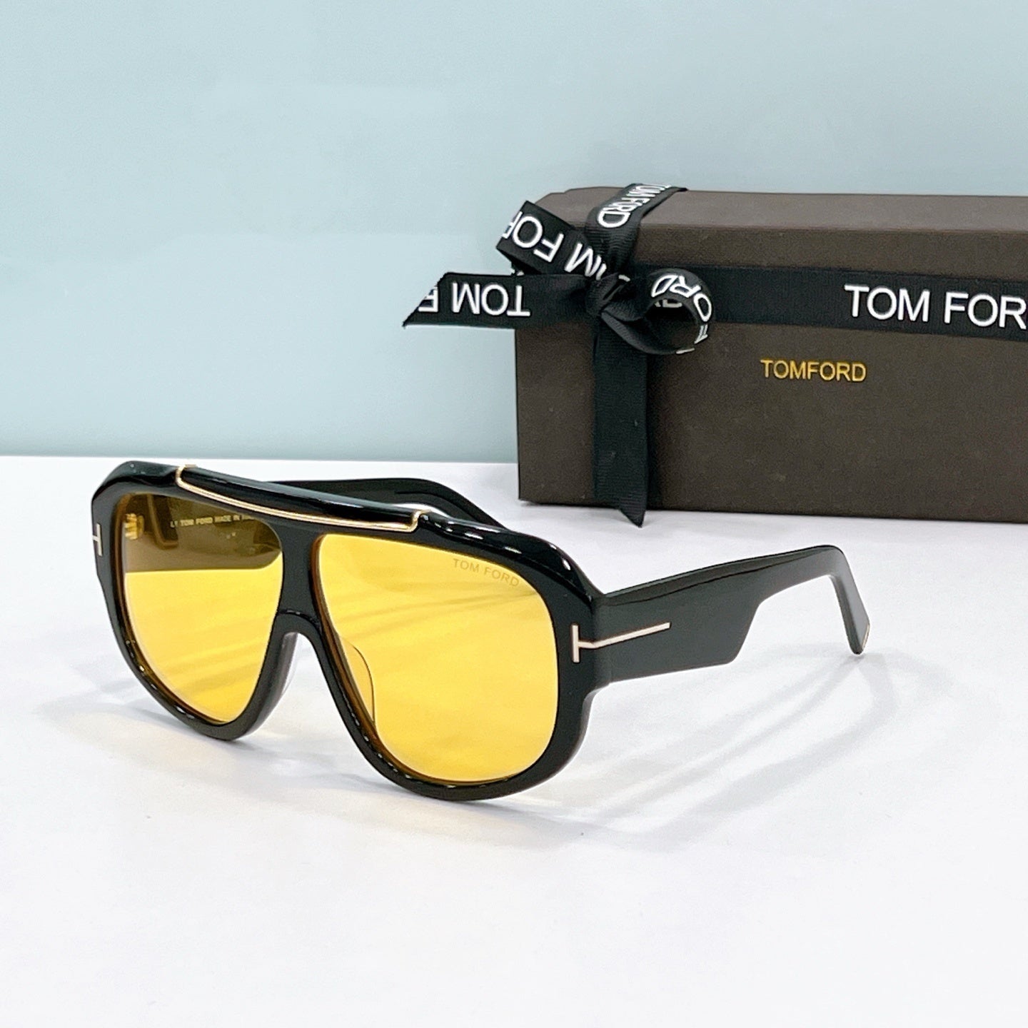 Tom Bold Shield Aviator - Vichyluxury