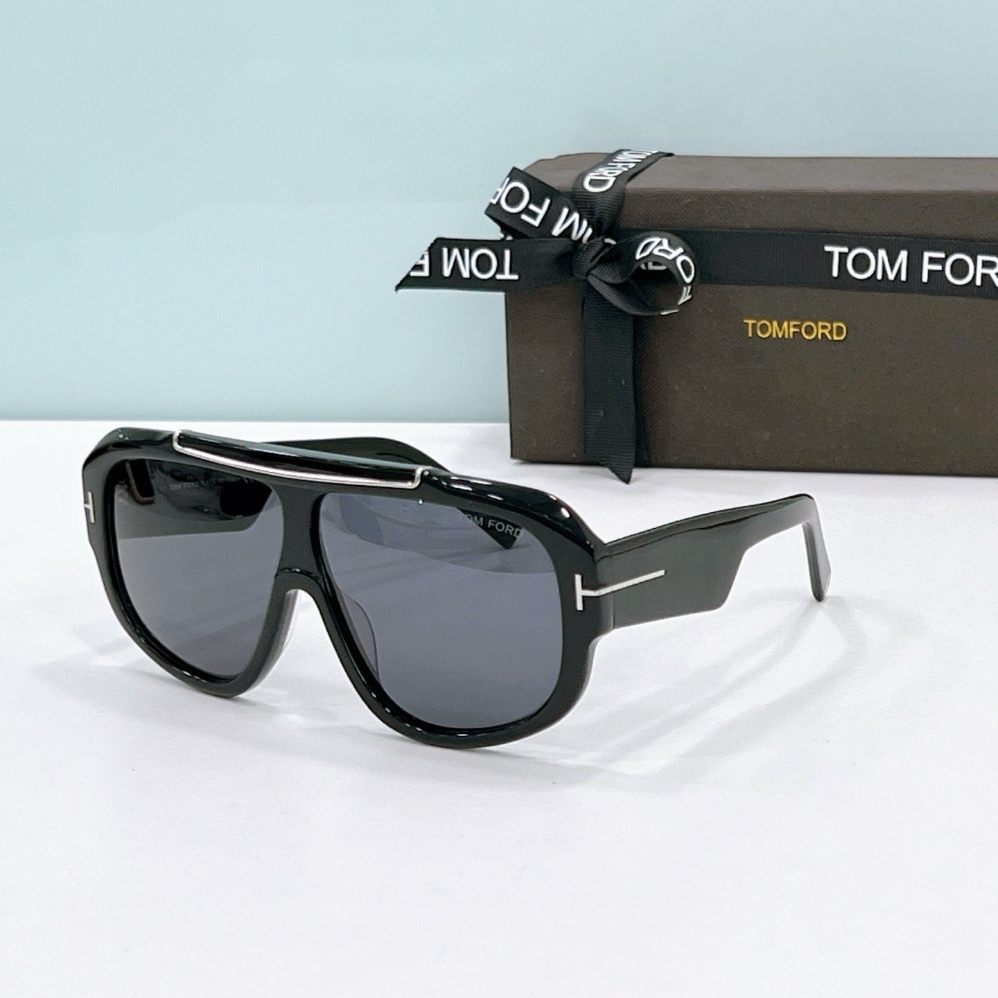 Tom Bold Shield Aviator - Vichyluxury